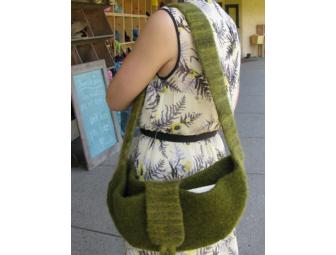Green Felted Purse