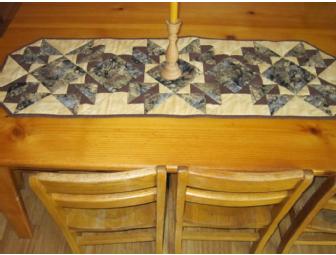 Handmade, Quilted Moroccan Tiles Table Runner