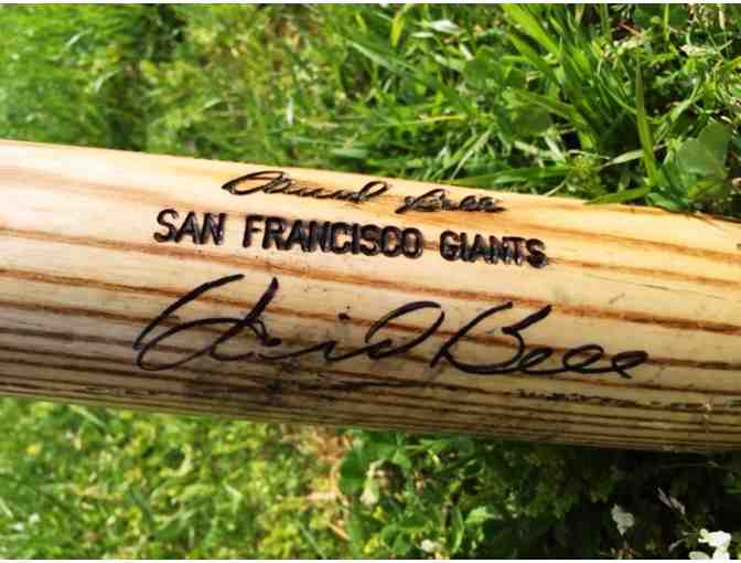 David Bell autographed GAME USED Giants wooden baseball bat