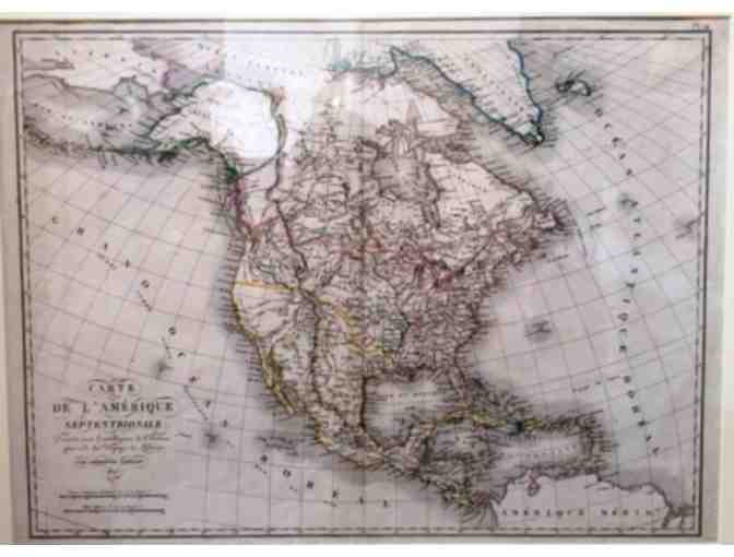 Hang a piece of U.S history! Map of U.S. and Mexico Territory Pre-Inclusion of California