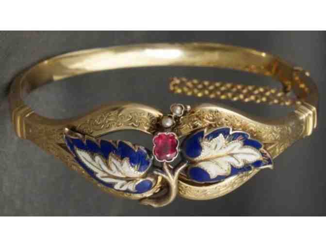 Exquisite Victorial Gold & Enamel Bracelet