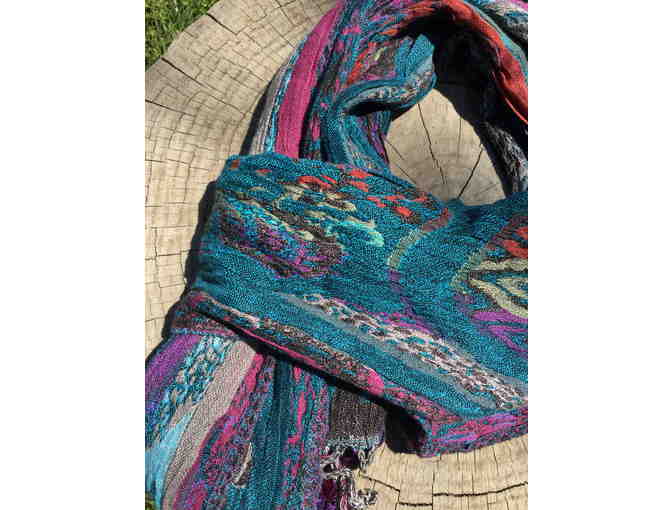 Woven Silk Scarf from Nepal