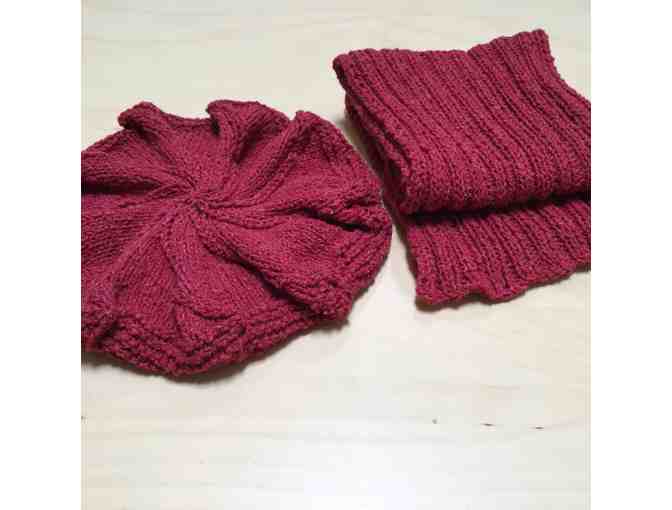 Youth Hand Knit Scarf & Hat by Peaches Davenport