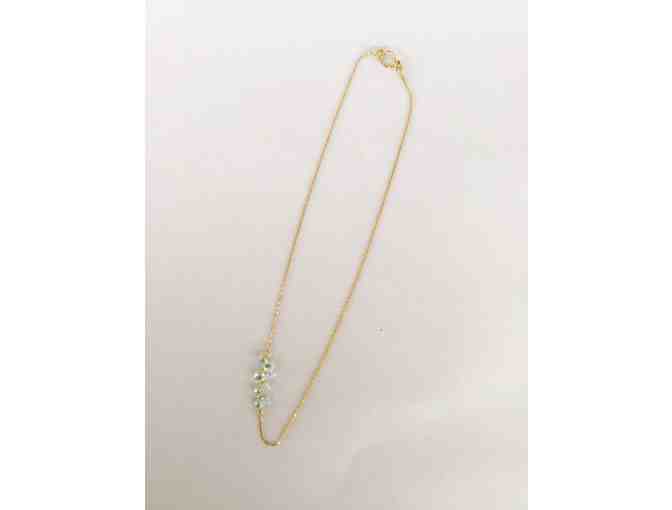 Aquamarine Briolette Bar necklace by Deb Smith Jewelry