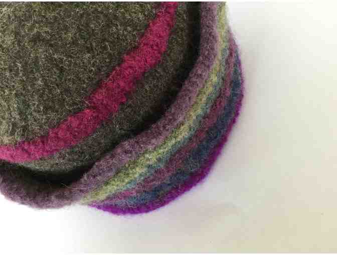 Hand knit and felted Peruvian wool hat