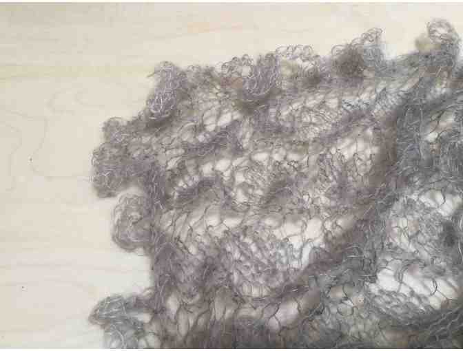 Handmade silk and mohair scarf