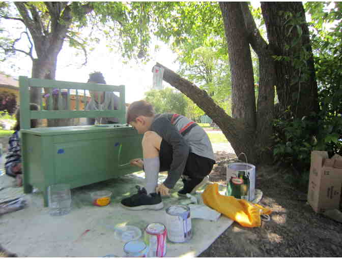 Class 2 Project- Hand painted Garden Bench