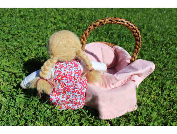 Hannah, a Handmade Waldorf Doll with bed & blanket