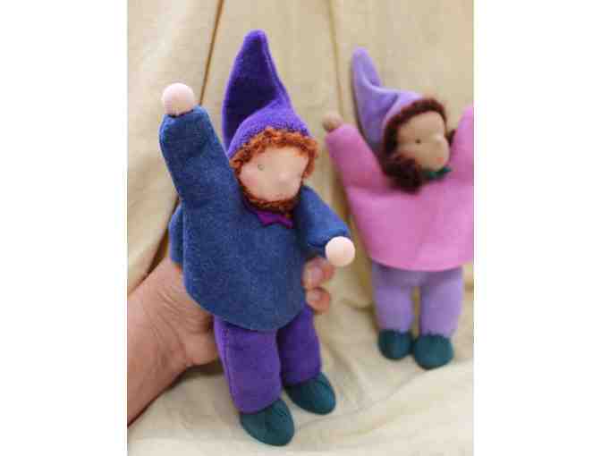2 Handmade Puppet Gnomes, by Summerfield teacher