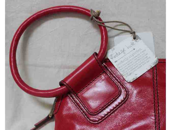HOBO Clutch ~ Geranium Red, 100% Genuine Leather