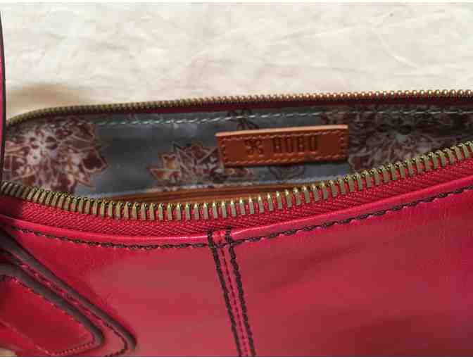 HOBO Clutch ~ Geranium Red, 100% Genuine Leather