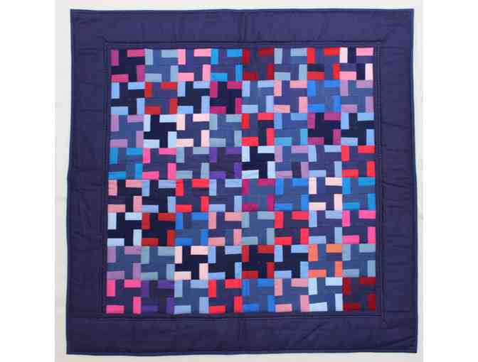Handstitched Baby Quilt with a Geometrical Pattern