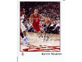 Houston Rockets Team Autographed Basketball and Kevin Martin Autographed Photo