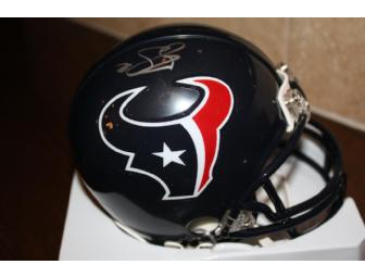 Brian Cushing Autographed Mini Helmet & Photograph