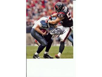 Brian Cushing Autographed Mini Helmet & Photograph