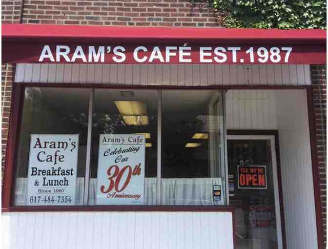 Aram's Coffee Cafe - $20 Gift Certificate