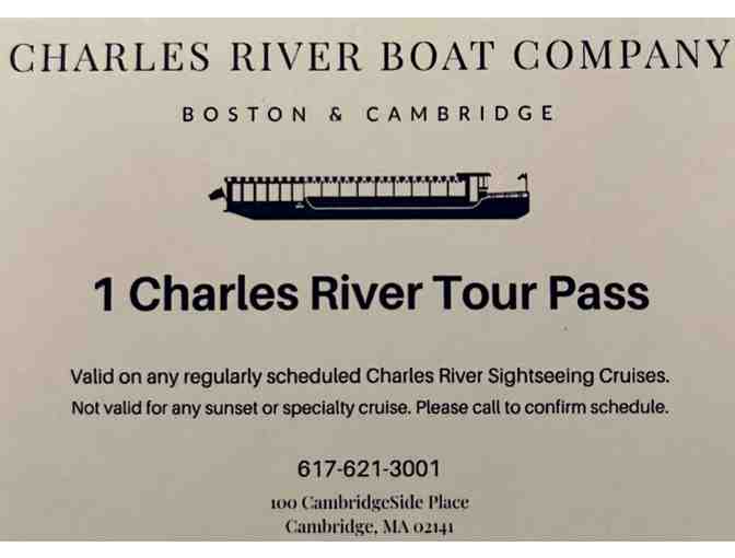 Two Charles River Tour passes for two people