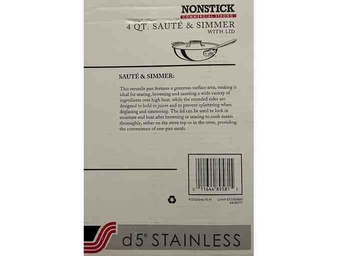 All-Clad Nonstick 4 Quart Stainless Saute & Simmer with Lid