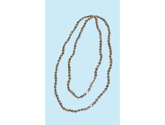 Fresh Water Pearl Endless Necklace - Grey