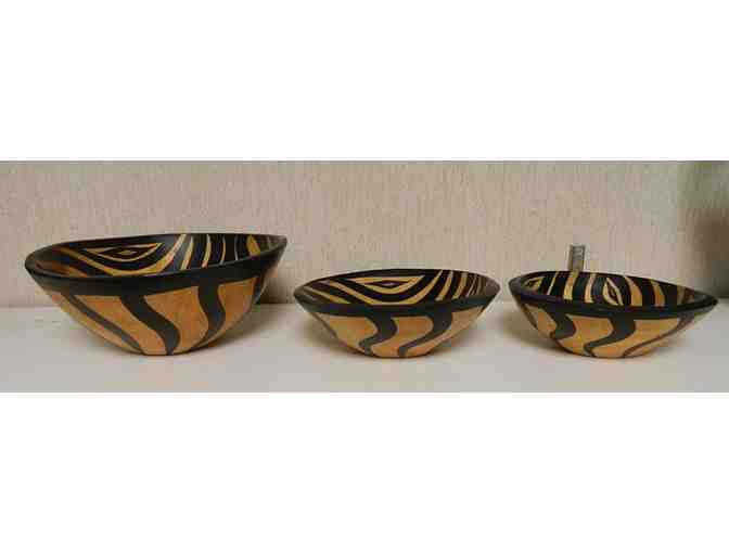 Set of handcrafted African bowls