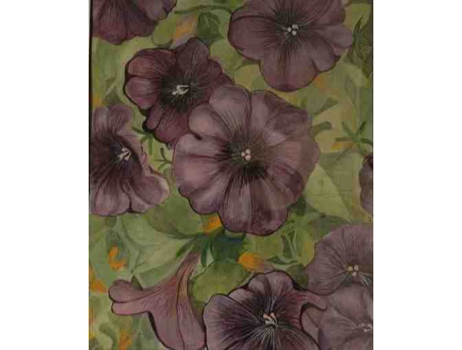 'Floral Series: Petunia' watercolor by Gail M. Jaeger