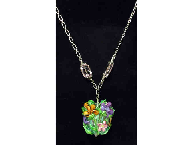 Lampworked Pendant and Earrings
