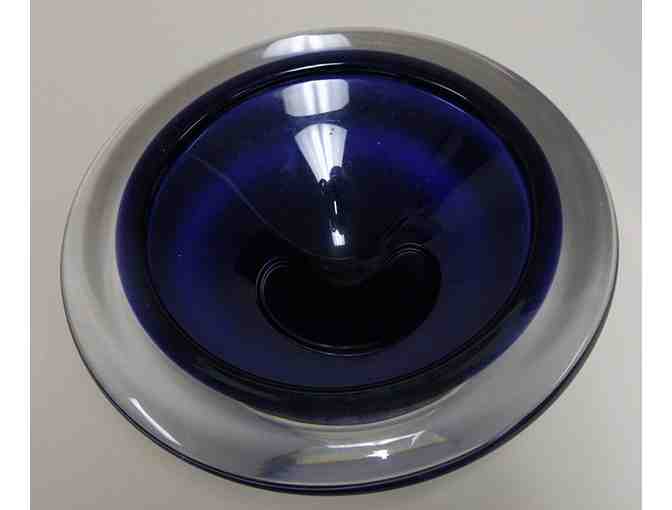 Handblown Dark Blue Glass Bowl