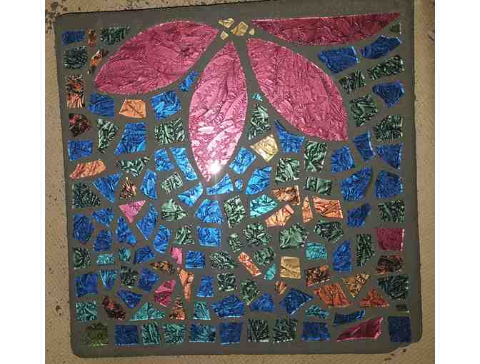 Set of 3 Stained Glass Stepping Stones by Debi McCullough