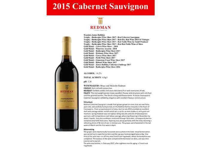 Redman Wines Trio Cabernet Sauvignon Magnums - 05, 10 & 15 (x 3 Bottles)
