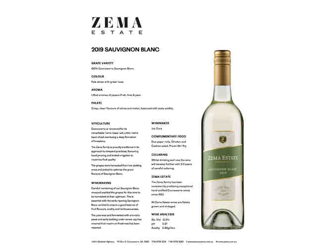 Zema Estate - Sauvignon Blanc 2019