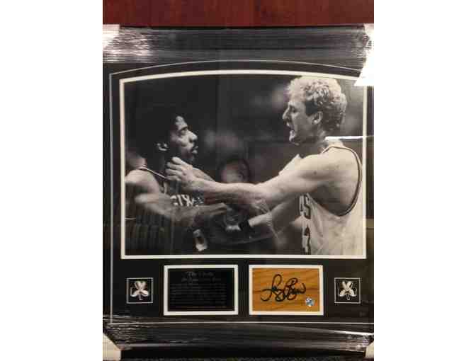 Larry Bird - Irvin Johnson Infamous 'Choke' framed, autographed picture.
