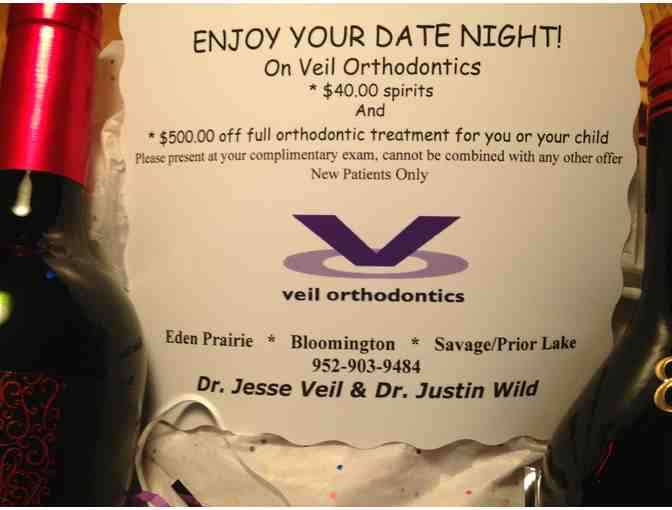 $500 off full orthodontic treatment and $40 of spirits  from Veil Orthodontics