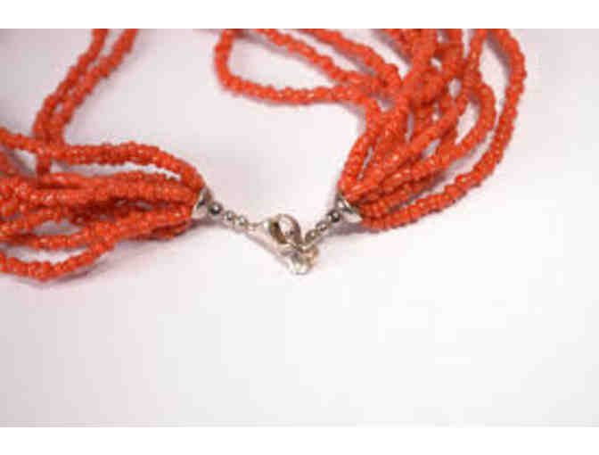 Silpada Designs - Ten-Strand Hand Beaded 17' Coral Necklace