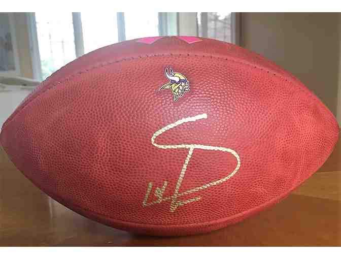 Football signed by MN Vikings #14 Stefon Diggs