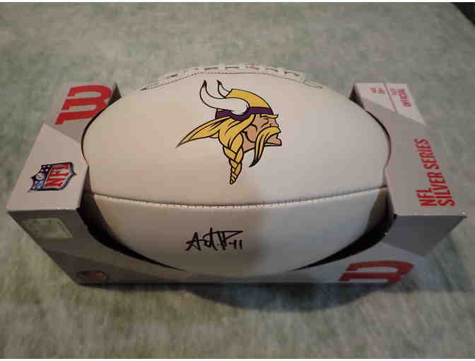 Anthony Harris signed NFL Silver Series Vikings Logo Football