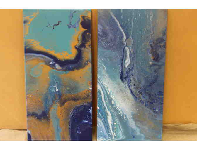 Pour Paint on Canvas 2 Piece Set by Exe. Director Renee Bryant