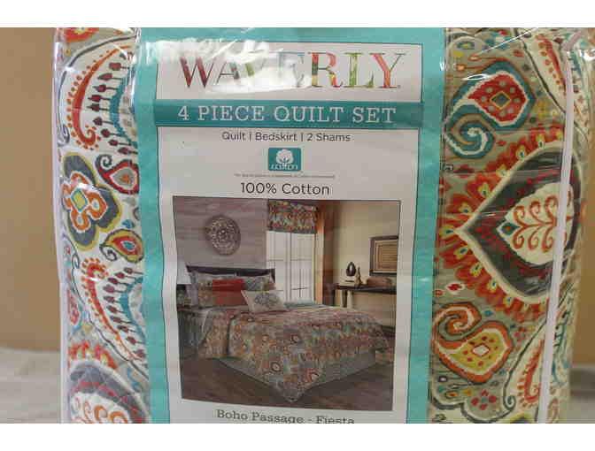 Waverly 4 Piece King Quilt Boho Fiesta Bedding Set