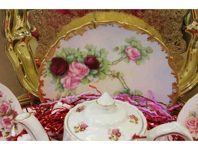 Rose Gold China Tea Set for Two