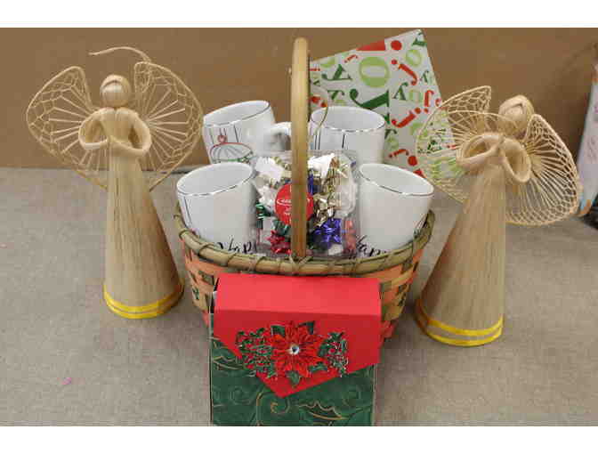 Angel Christmas Mug Basket