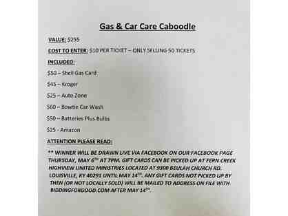 Gas & Car Care Caboodle Gift Card Bouquet