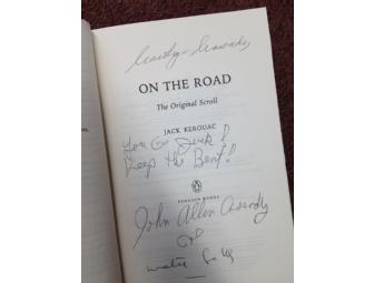 Original Scroll 'On The Road' signed by Walter Salles, Carolyn Cassady and John Cassady