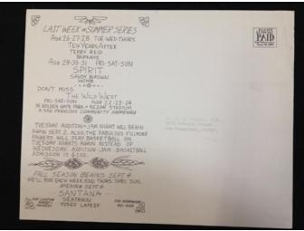 Original Fillmore Postcard - Double