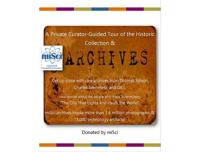Private Guided Tour of miSci's Historic Collection & Archives and Family Membership