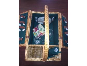 Picnic Basket with plates, etc. for 4! Donated by Community National Bank