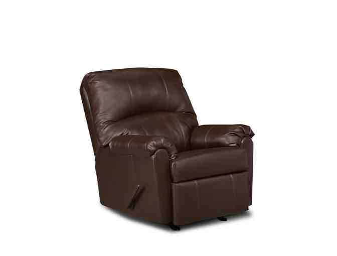 Black Leather Recliner donated by Wendell's Furniture