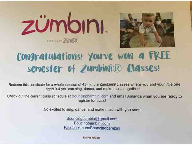 One Free Semester of Zumbini Classes (9  Total)