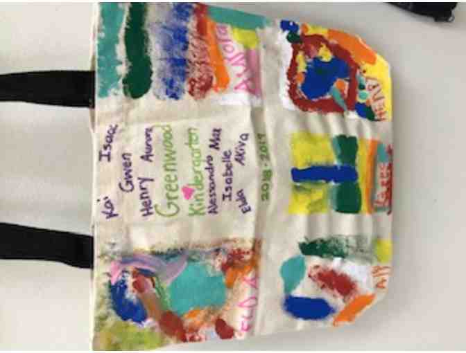 Handpainted Tote Bag by Ms. Karen's Kindergarten Class - ON DISPLAY AT GREENWOOD!