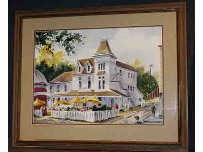 00001 Water Color of Put-In-Bay's Park Hotel signed Larry Golba