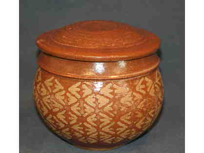 Potter Small Biscuit Jar with Lid, Brown Glaze by James A. Boldt