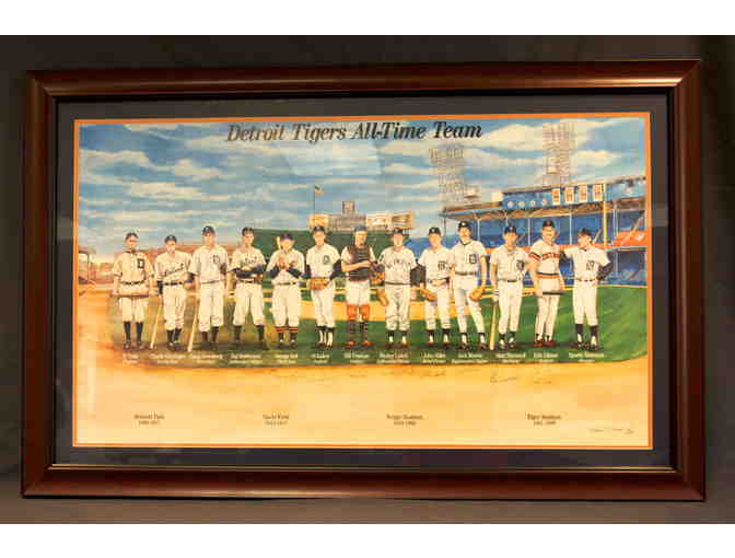 Detroit Tigers Authentic All-Time Team Lithograph *Autographed*